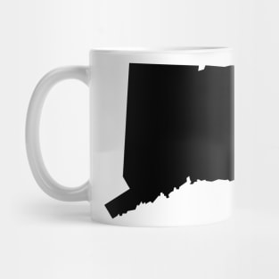 Connecticut map in black Mug